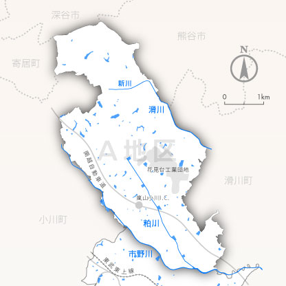 A地区Map
